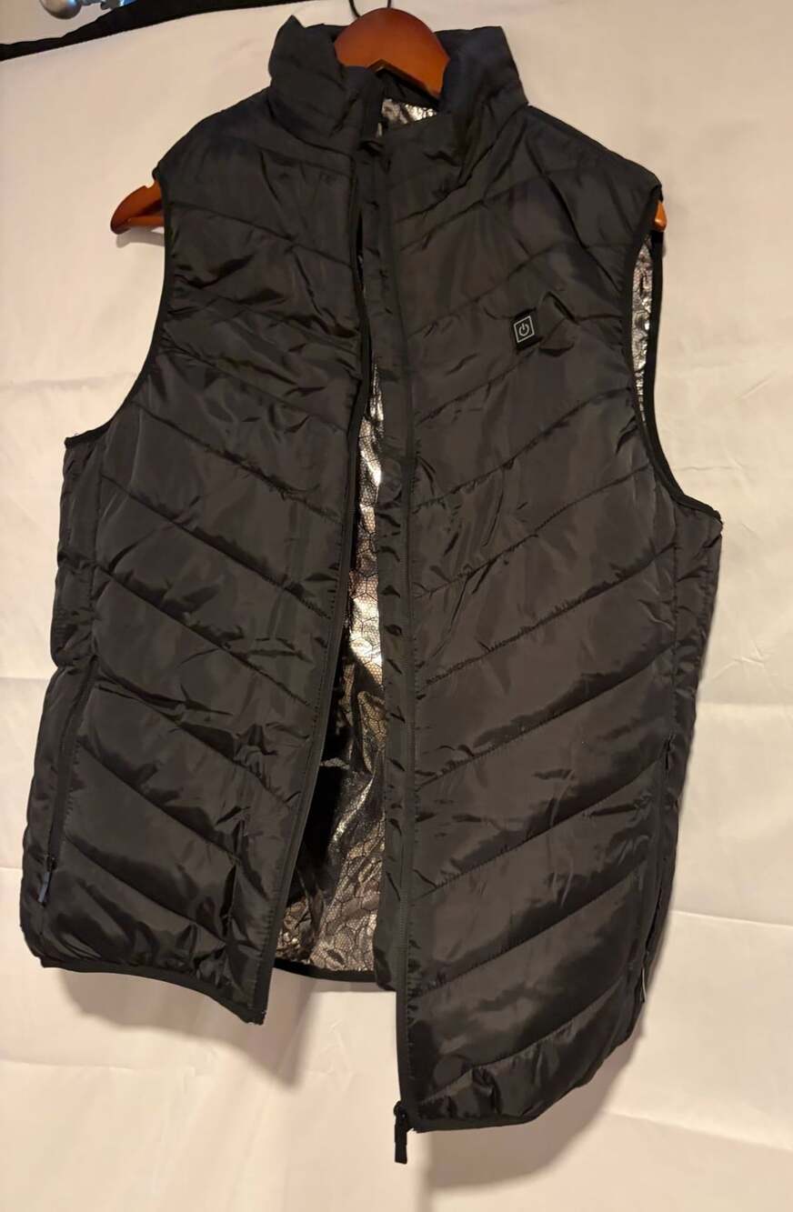 No Brand Heated Vest, Black,  Electric Heating Vest with 3 Temperature Settings